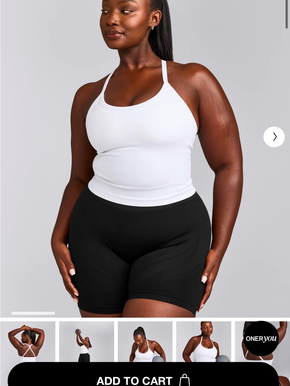 Oner Active Enhancelift Strappy Top in White